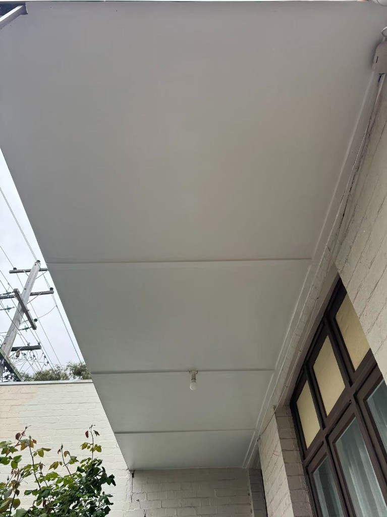 Verandah underside after lining and repaint