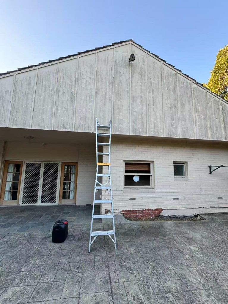 Work in progress setup for external painting and floor coating